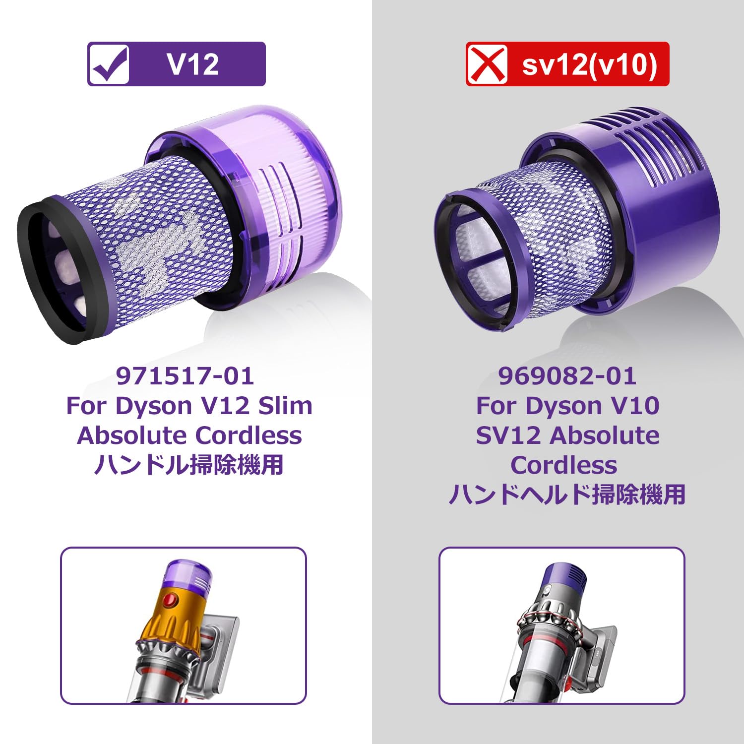 新品　Dyson V12 Detect Slim hepa フィルター Dyson V12用 HEPAフィルター | ダイソン